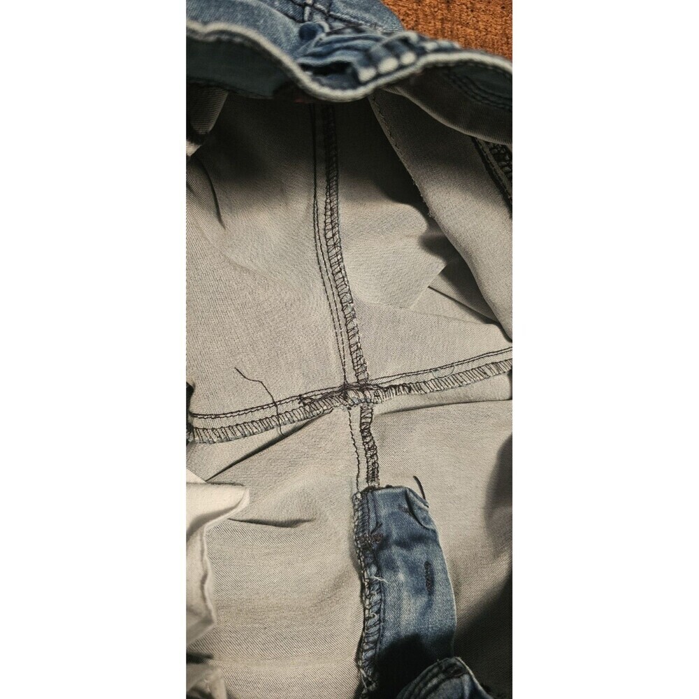 Meifanzi Designer Y2K Light Wash Skinny Japanese Jeans Blue Sequins Size 29 - Picture 13 of 16